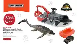 Toys R us Matchbox Jurassic World Mosasaurus Rescue Action Boat Play Set offer
