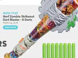 Toys R us Nerf Zombie Strikeout Dart Blaster - 8 Darts offer
