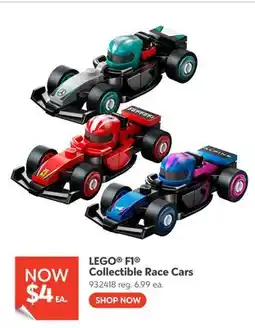 Toys R us LEGO F1 Collectible Race Cars offer