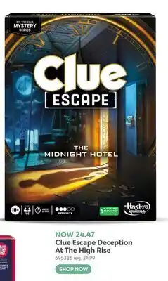 Toys R us Clue Escape Deception At The High Rise offer