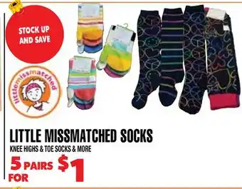 Len's Mill Stores LITTLE MISSMATCHED SOCKS offer