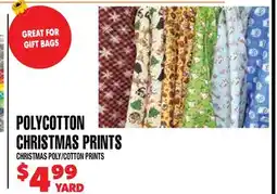 Len's Mill Stores POLYCOTTON CHRISTMAS PRINTS offer