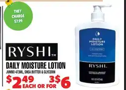 Len's Mill Stores RYSHI DAILY MOISTURE LOTION offer