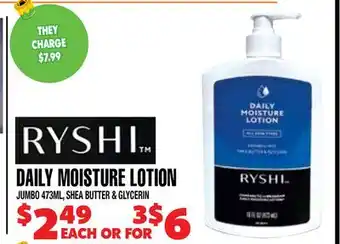 Len's Mill Stores RYSHI DAILY MOISTURE LOTION offer