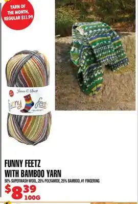 Len's Mill Stores FUNNY FEETZ WITH BAMBOO YARN offer