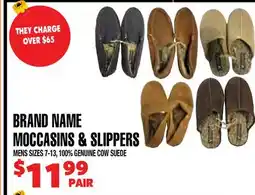 Len's Mill Stores BRAND NAME MOCCASINS & SLIPPERS offer