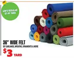Len's Mill Stores 36 WIDE FELT offer