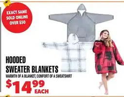 Len's Mill Stores HOODED SWEATER BLANKETS offer
