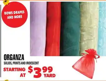Len's Mill Stores ORGANZA offer