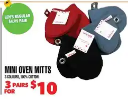 Len's Mill Stores MINI OVEN MITTS offer