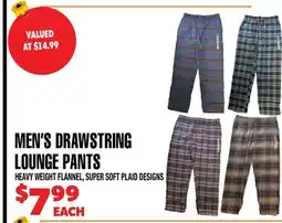 Len's Mill Stores MEN'S DRAWSTRING LOUNGE PANTS offer
