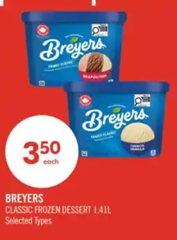 Shoppers Drug Mart BREYERS CLASSIC FROZEN DESSERT offer