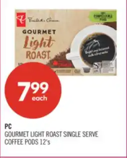 Shoppers Drug Mart PC GOURMET LIGHT ROAST SINGLE SERVE COFFEE PODS offer