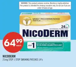 Shoppers Drug Mart NICODERM 21mg STEP 1 STOP SMOKING PATCHES 14's offer