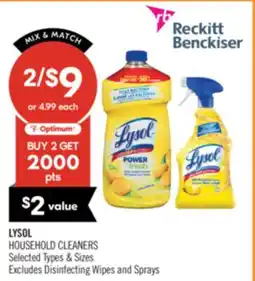 Shoppers Drug Mart LYSOL HOUSEHOLD CLEANERS offer