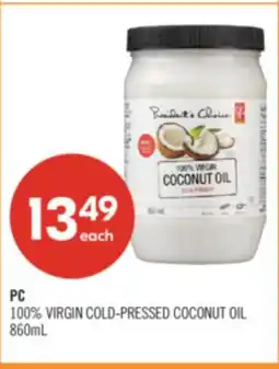 Shoppers Drug Mart PC 100% VIRGIN COLD-PRESSED COCONUT OIL, 860mL offer