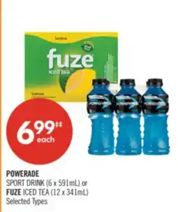 Shoppers Drug Mart POWERADE SPORT DRINK (6 x 591mL) or FUZE ICED TEA (12 x 341mL) offer