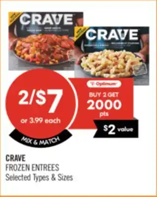 Shoppers Drug Mart CRAVE FROZEN ENTREES offer