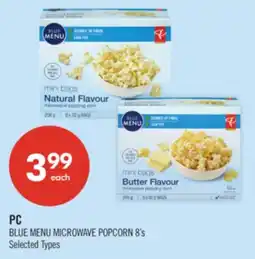 Shoppers Drug Mart PC BLUE MENU MICROWAVE POPCORN offer