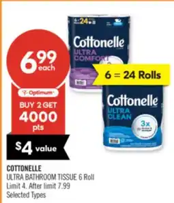 Shoppers Drug Mart COTTONELLE ULTRA BATHROOM TISSUE 6 Roll offer