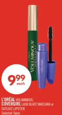 Shoppers Drug Mart L'ORÉAL VOLUMINOUS, COVERGIRL LASH BLAST MASCARA or OUTLAST LIPSTICK offer