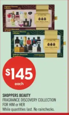 Shoppers Drug Mart SHOPPERS BEAUTY FRAGRANCE DISCOVERY COLLECTION FOR HIM or HER offer
