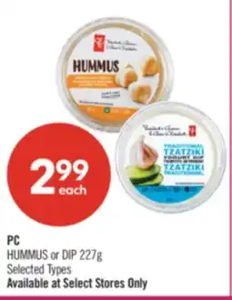 Shoppers Drug Mart PC HUMMUS or DIP offer