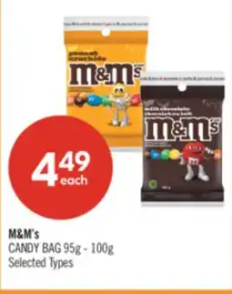 Shoppers Drug Mart M&M's CANDY BAG offer