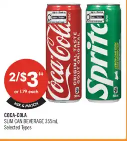 Shoppers Drug Mart COCA-COLA SLIM CAN BEVERAGE offer