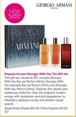 Shoppers Drug Mart Emporio Armani Stronger With You Trio Gift Set offer