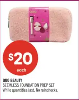 Shoppers Drug Mart QUO BEAUTY SEEMLESS FOUNDATION PREP SET offer