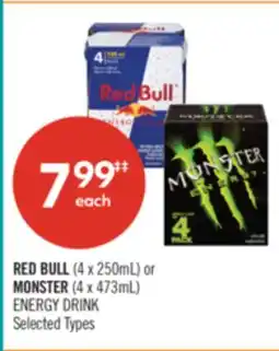 Shoppers Drug Mart RED BULL (4 x 250mL) or MONSTER (4 x 473mL) ENERGY DRINK offer