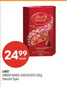 Shoppers Drug Mart LINDT LINDOR BOXED CHOCOLATE offer
