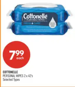 Shoppers Drug Mart COTTONELLE PERSONAL WIPES 2 x 42's offer