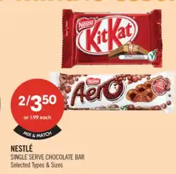 Shoppers Drug Mart NESTLÉ SINGLE SERVE CHOCOLATE BAR offer