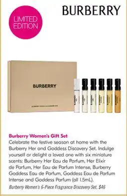 Shoppers Drug Mart Burberry Women's Gift Set offer