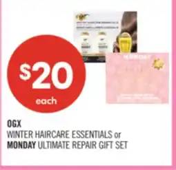 Shoppers Drug Mart OGX WINTER HAIRCARE ESSENTIALS or MONDAY ULTIMATE REPAIR GIFT SET offer
