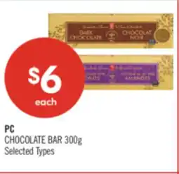 Shoppers Drug Mart PC CHOCOLATE BAR offer