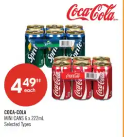 Shoppers Drug Mart COCA-COLA MINI CANS 6 x 222mL offer