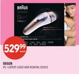 Shoppers Drug Mart BRAUN IPL I-EXPERT LASER HAIR REMOVAL DEVICE offer