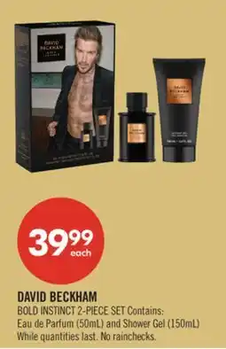 Shoppers Drug Mart DAVID BECKHAM BOLD INSTINCT 2-PIECE SET Contains: Eau de Parfum (50mL) and Shower Gel (150mL) offer