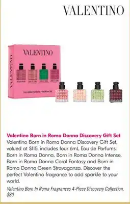 Shoppers Drug Mart Valentino Born In Roma Fragrances 4-Piece Discovery Collection offer