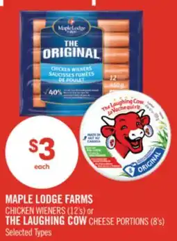 Shoppers Drug Mart MAPLE LODGE FARMS CHICKEN WIENERS (12's) or THE LAUGHING COW CHEESE PORTIONS (8's) offer