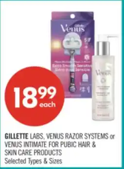 Shoppers Drug Mart GILLETTE LABS, VENUS RAZOR SYSTEMS or VENUS INTIMATE FOR PUBIC HAIR & SKIN CARE PRODUCTS offer