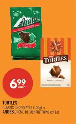 Shoppers Drug Mart TURTLES CLASSIC CHOCOLATES (100g) or ANDES CRÈME DE MENTHE THINS (241g) offer