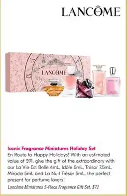 Shoppers Drug Mart Lancôme Miniatures 5-Piece Fragrance Gift Set offer