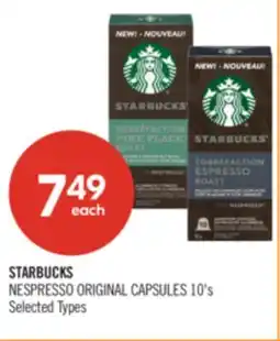 Shoppers Drug Mart STARBUCKS NESPRESSO ORIGINAL CAPSULES offer