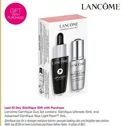 Shoppers Drug Mart Lancôme products offer