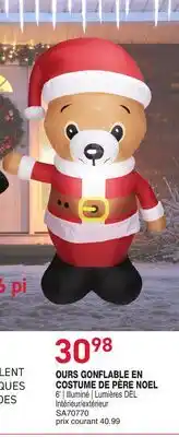 Matério OURS GONFLABLE EN COSTUME DE PÈRE NOEL offer