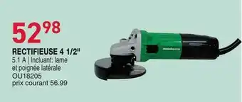 Matério RECTIFIEUSE 4 1/2 METABO offer